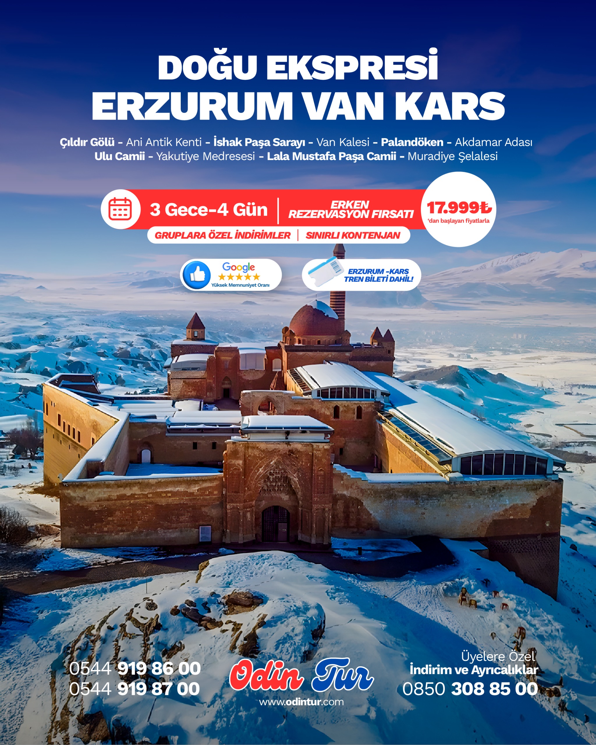 UÇAKLI DOĞU EKSPRESİ- ERZURUM-KARS-VAN